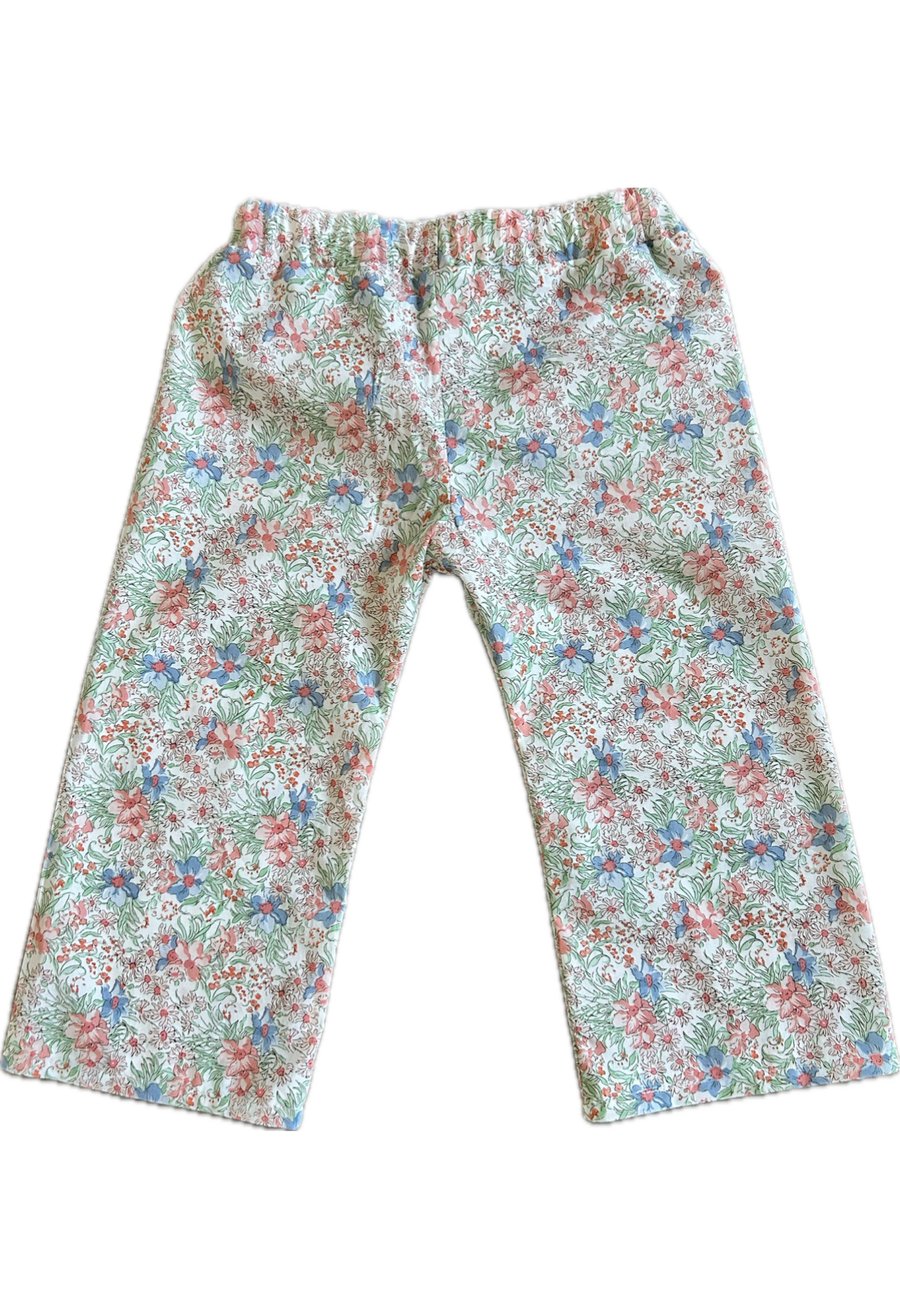 Floral barrel leg pants age 1-3 approx 
