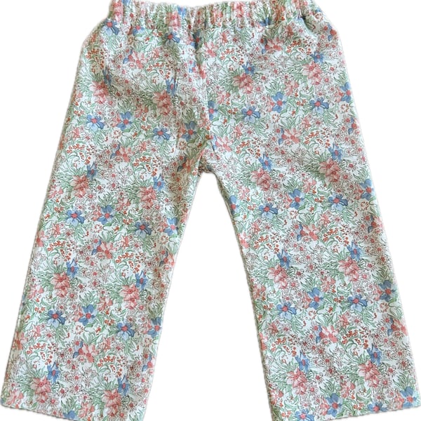 Floral barrel leg pants age 1-3 approx 