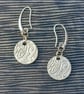     Perfectly Imperfect Ocean design disc earrings. - Image 2