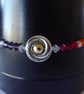 Rainbow Faceted Bead & Dragon Eye medium sized Anklet