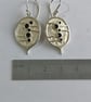 Honesty drops hand made from Silver with black oxidized seeds - Image 5
