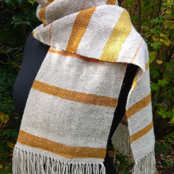 Handwoven Shetland Wool Scarf