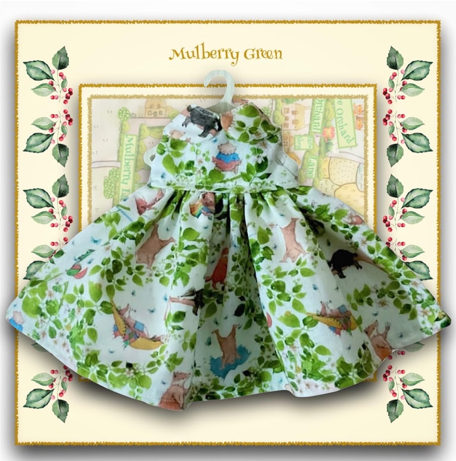 Animal Friends Play on the Green Dress 