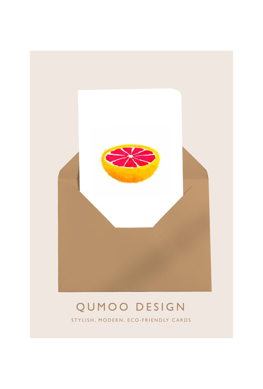 Cards Grapefruit blank greetings card (QM249)