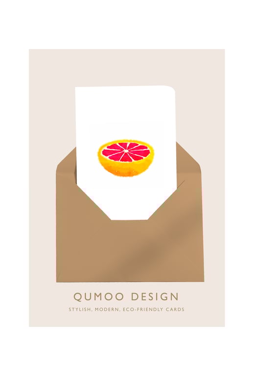 Cards Grapefruit blank greetings card (QM249)