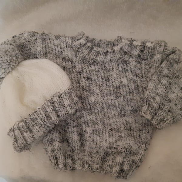 Baby Boys Jumper with matching Hat