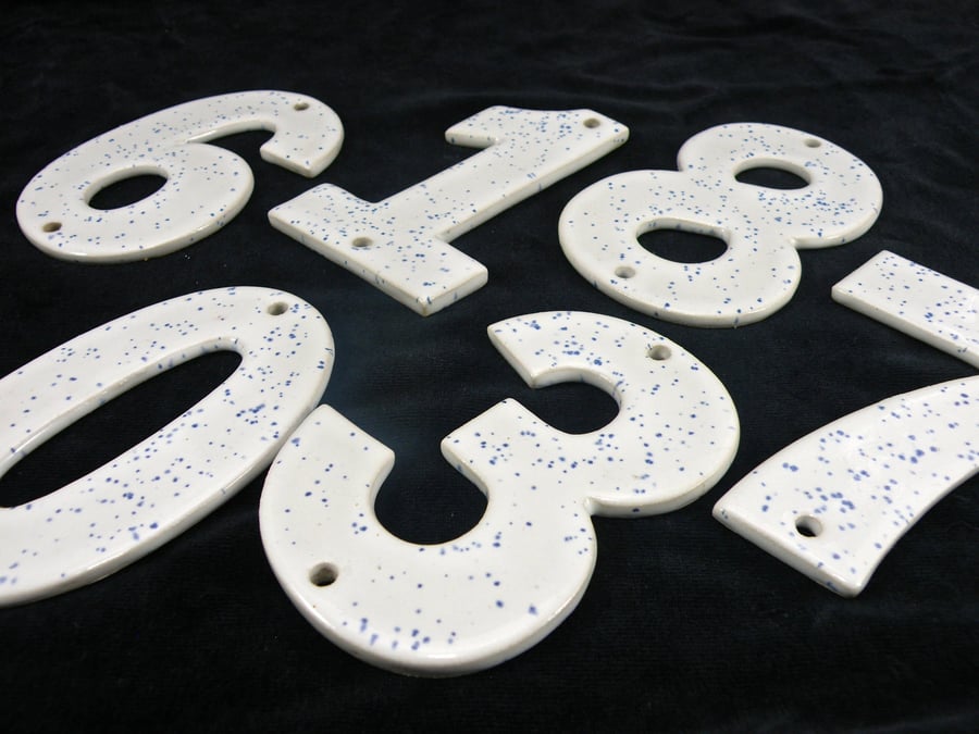 Ceramic House Number Stoneware clay House Tiles house Address Number door number