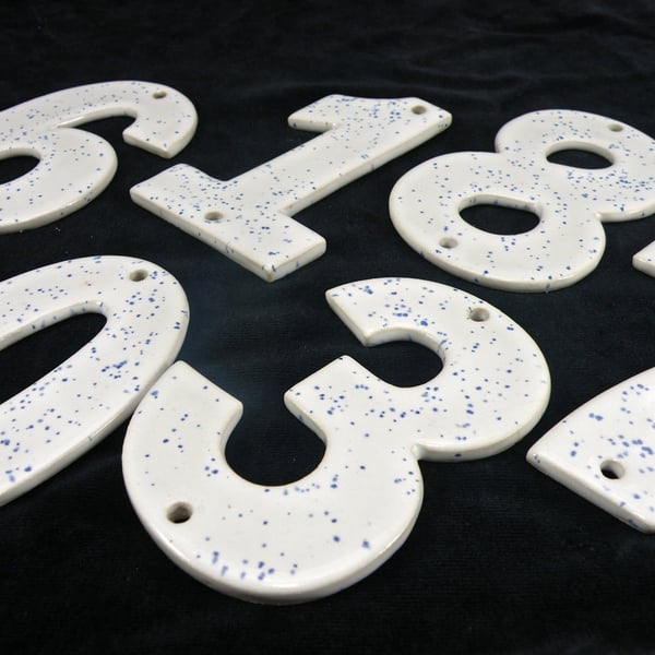 Ceramic House Number Stoneware clay House Tiles house Address Number door number