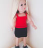 KNITTING PATTERN PDF Red Top for Doll - Image 1