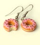 Sprinkly Pink Doughnut earrings - Image 1