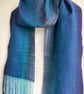 Deep Blue Sea Cotton Herringbone Summer Scarf - Image 9