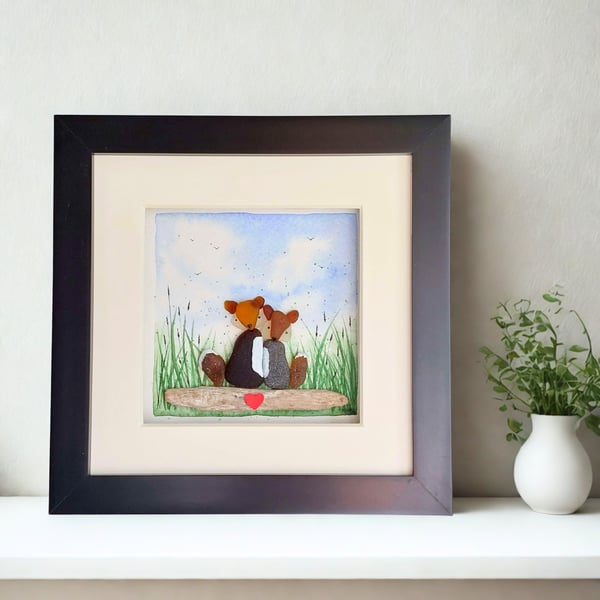Adorable Sea Glass Fox Watercolour - Perfect for Nursery Decor or Desktop Art