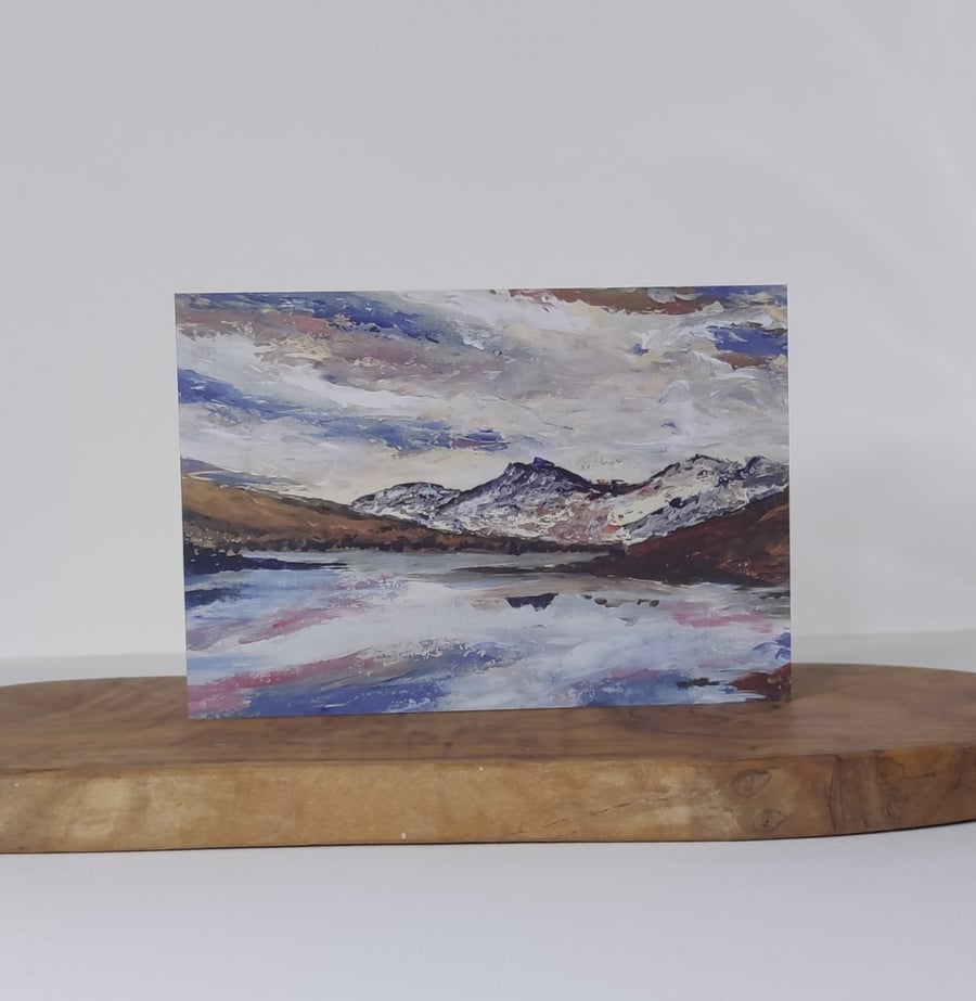 Rannoch Moor, Scottish Winter Landscape Card Printed from Original Artwork