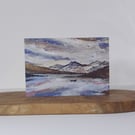 Rannoch Moor, Scottish Winter Landscape Card Printed from Original Artwork