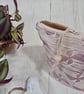 Hand Printed Linen Wash Bag, Toiletry Bag, Accessory Bag - Raspberry Red - Image 4