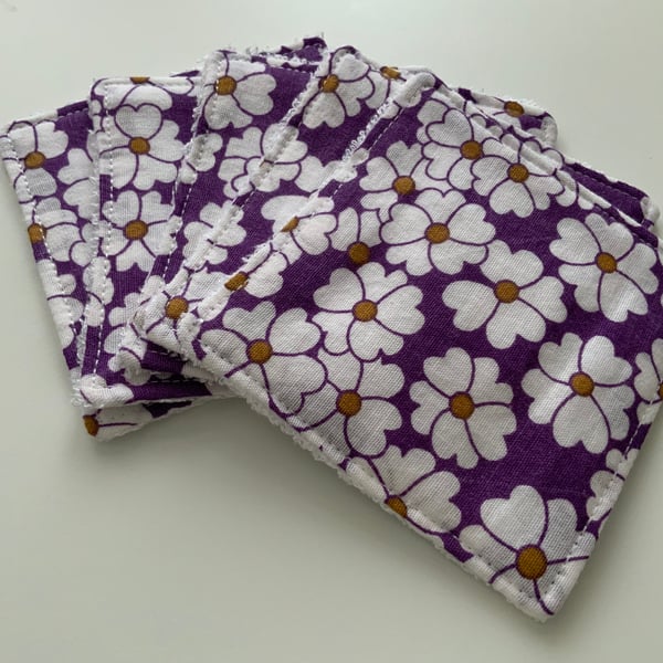 Reusable Bamboo Towelling Cotton Face Wipes, Eco friendly, Washable, Make up pad