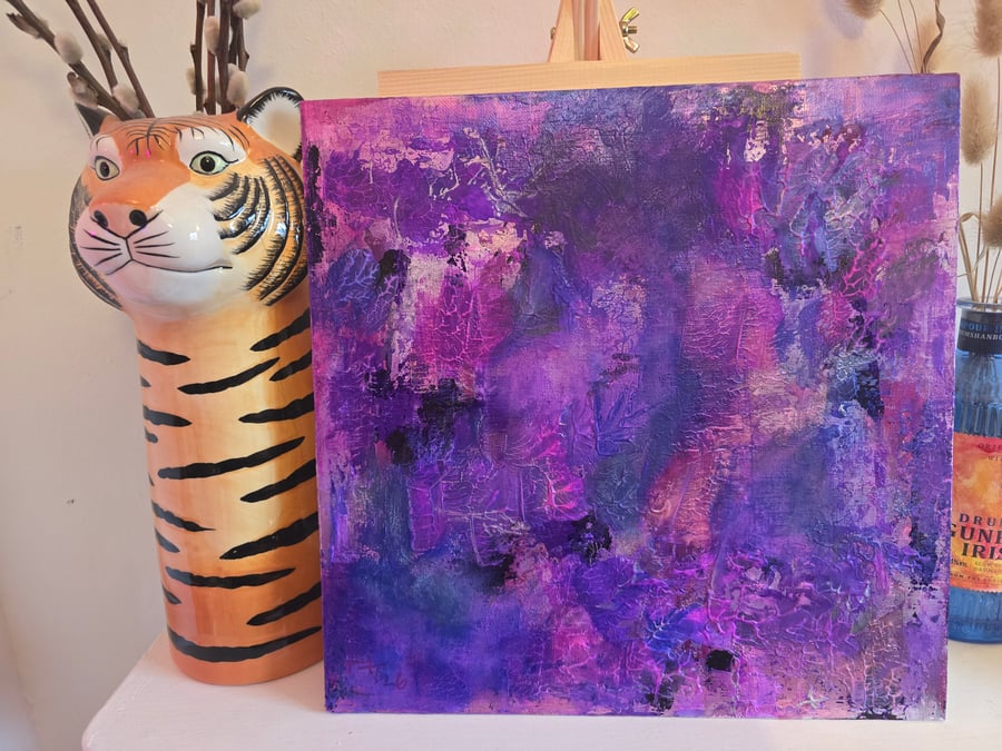 Ultraviolet drift - original painting 12x12 inch 