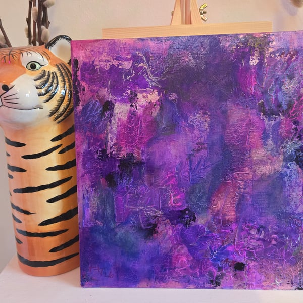 Ultraviolet drift - original painting 12x12 inch 