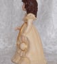 Yellow Ceramic Hand Painted Free Standing Girl Lady Figurine Ornament Decoration - Image 2
