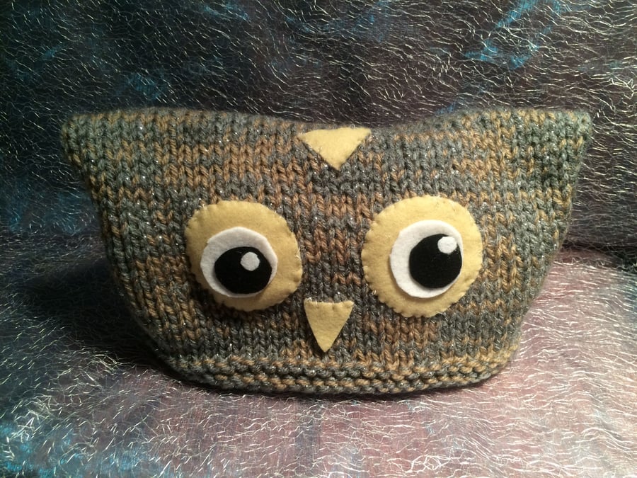 Knitted Owl Hat