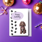 Birthday Card with a Cockerpoo Design for Dog Lovers