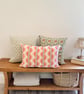 Maya Apple Green & Paprika Floral Cushion Cover, Square Cushion - Image 5