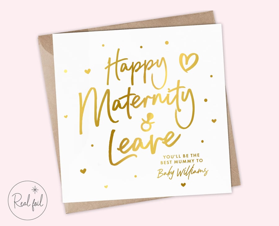 Maternity Card, Maternity Leave Card, Mummy-To-Be Card, Pregnancy Card, Baby Sho