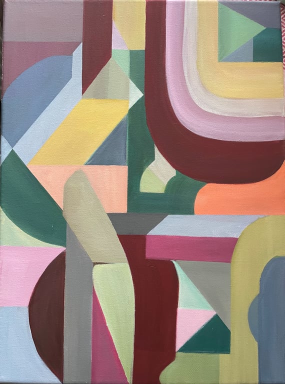 Original acrylic and oil painting on canvas 