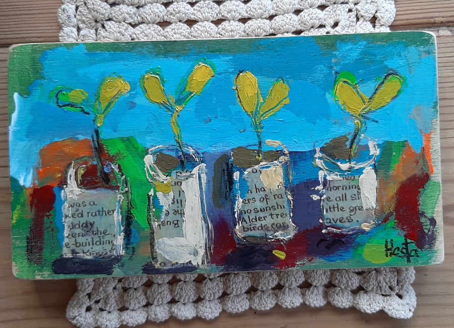 'Seedling jamboree' garden painting 