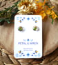 Tiny Real Pressed Flowers in Resin Stud Earrings - Hypoallergenic - Image 1
