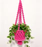 FREE UK DELIVERY – Vibrant Hot Pink Macramé Plant Hanger