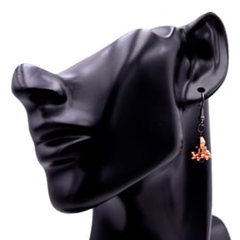 Copper colour dangle earrings