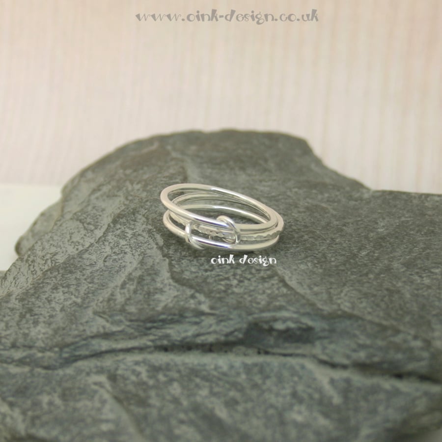 Sterling silver stacking style rings