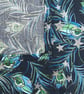 Liberty print Gents handkerchief, pocket square, Festive Plume Star - Image 3