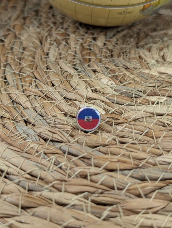 Haiti Flag Map Pin – Haitian Travel Map Push Pin for Wooden Maps, Haiti Map pin