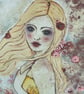 Blond haired beauty floral card - Image 2