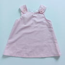 Dress, 12-18 months, A line dress, pinafore, summer dress, pink dress, spotty