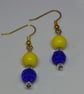 Bright and Bold Yellow and Blue Earrings - Image 7