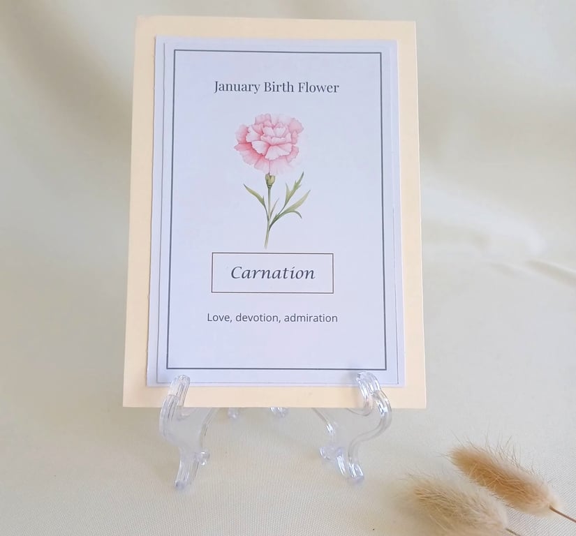 Birth Flower Keepsake Gift, Handmade Botanical Keepsake, Birthday Gift