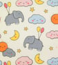 Handmade Elephants, Clouds and Balloons Cotton Fabric Lampshade - Image 2