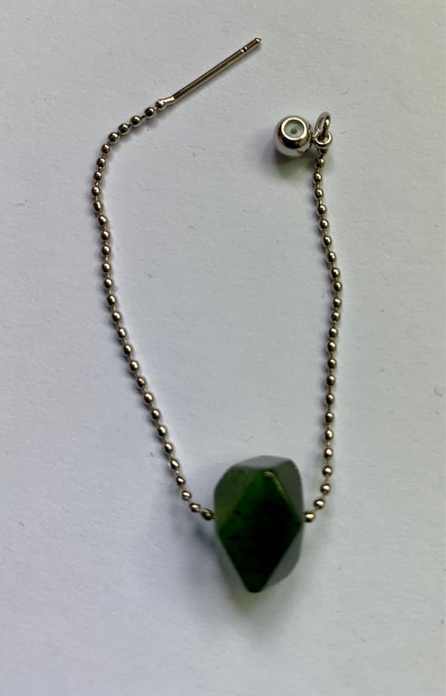Green quartz Dangly Earrings 
