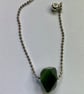 Green quartz Dangly Earrings 