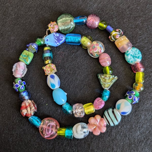 Fun Chunky Beaded Necklace 