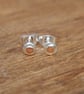 Tiny Stud Earrings, Silver And Copper Studs, Mixed Metal Jewellery - Image 6