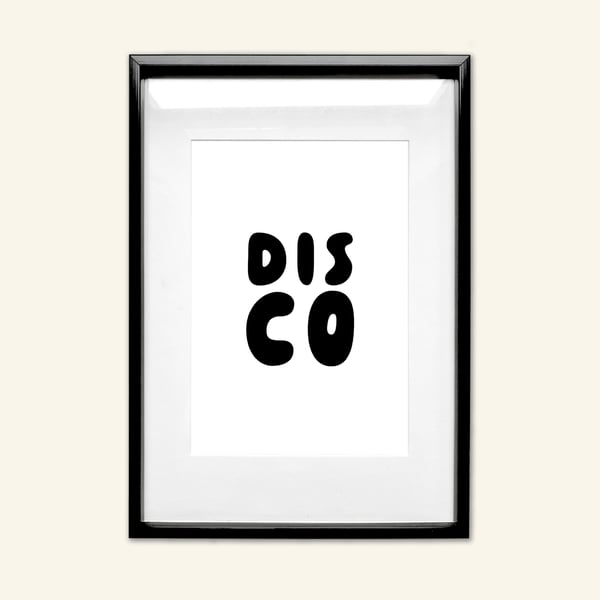 Disco Unframed A4 Art Print