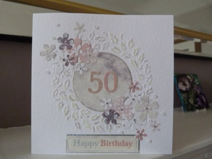 Personalised Age or Name Feminine Birthday Card