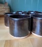 Set of 6 dark chocolate glazed stoneware mugs  - Image 4