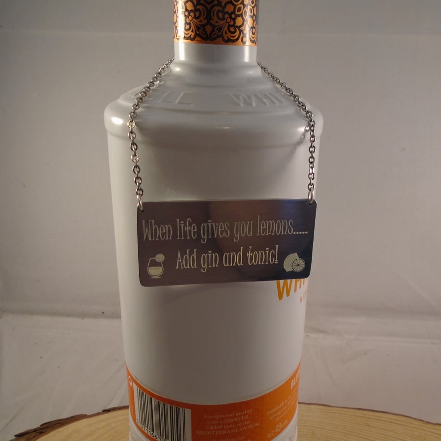 Aluminium Engraved Personalised Bottle or Decanter Label 