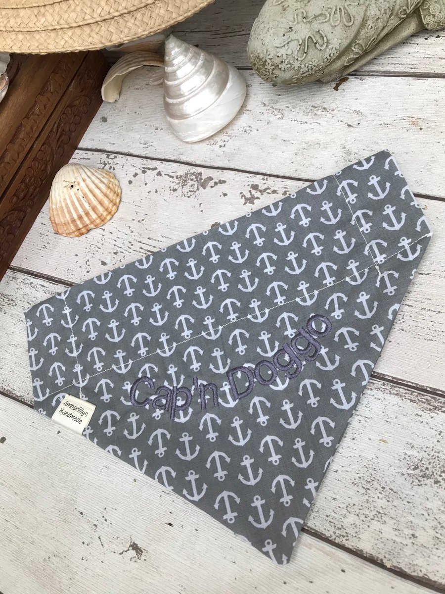 Dog bandana Anchors Cap'n Doggo