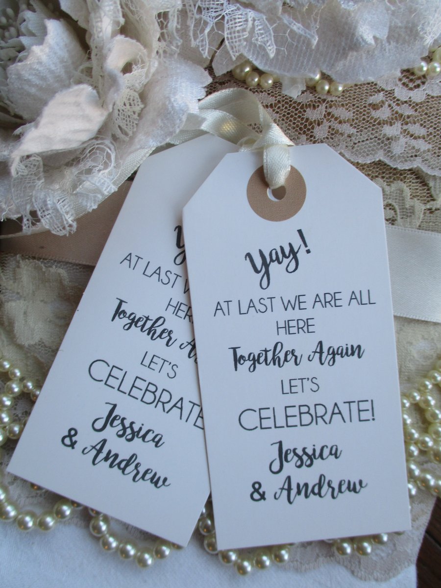Yay! Let's Celebrate Celebration Together Again Wedding Party Fun Favours 